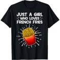 thumbnail image 1 of Funny French Fries Potato French Fry Chips Lover Women Girls T-ShirtMen and women, Black T-shirt, size: Extra large, 1 of 4