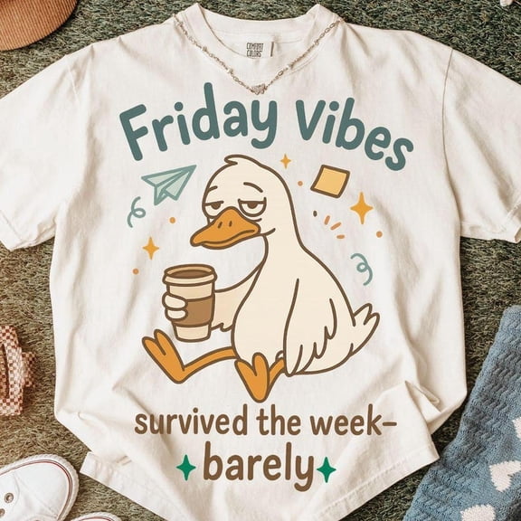 Funny Friday Png, End of the week Png, Work Shirt, Teacher Png, Silly Teacher Goose Png, Gift for Teacher, Weekend Png, Weekday Sublimation