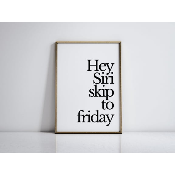 Funny Friday Wall Art Sarcastic Office Poster Workplace Humor Wall Print Cute Work Quote, Poster Only