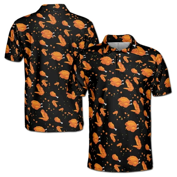 Funny Fried Chicken Lover Fry Men's Polo Shirt S-5XL