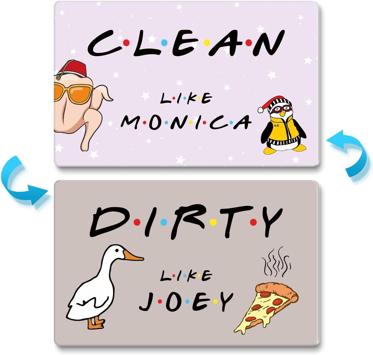 Funny Friends TV Show Dishwasher Magnet, Washing Machine Magnet Flip, Friends TV Show Merchandise Clean Dirty Sign for Dishwasher