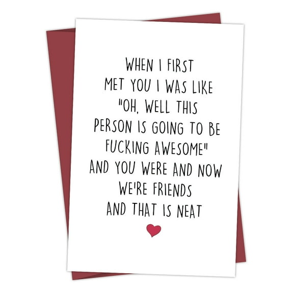 Funny Friendship Card – “When I First Met You...” Blank Inside – Perfect for Best Friends, Birthdays, and Heartfelt Appreciation – Envelope Included