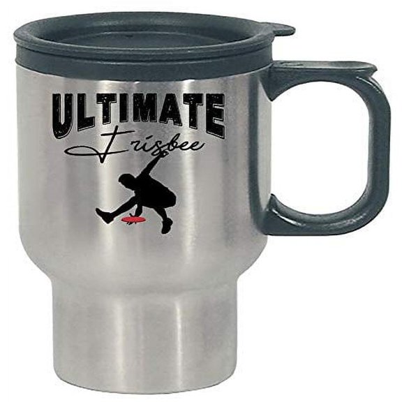 Funny Frisbee Ultimate Disc Game & Stainless Steel Travel Mug Combo