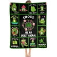 thumbnail image 1 of Funny Frog Blanket for Girl Boy Frogs are My Spirit Animal Fleece Throw Blanket Frog Stuff Super Soft Cozy Flannel Plush Cute Frogs Blankets for Couch Sofa Bed Gifts for Women Kids Frog Loves 80"x60", 1 of 6