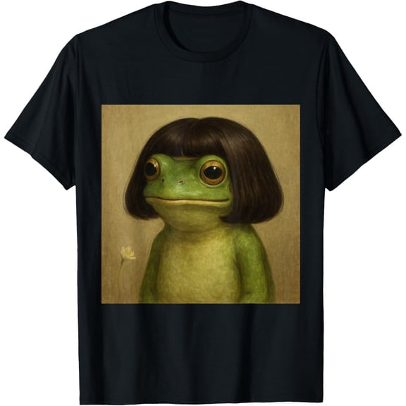 Funny Frog Bob Haircut Meme for Men Women T-Shirt