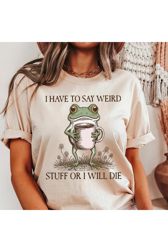 Funny Frog Coffee Shirt Weird Stuff Nerdy Gift