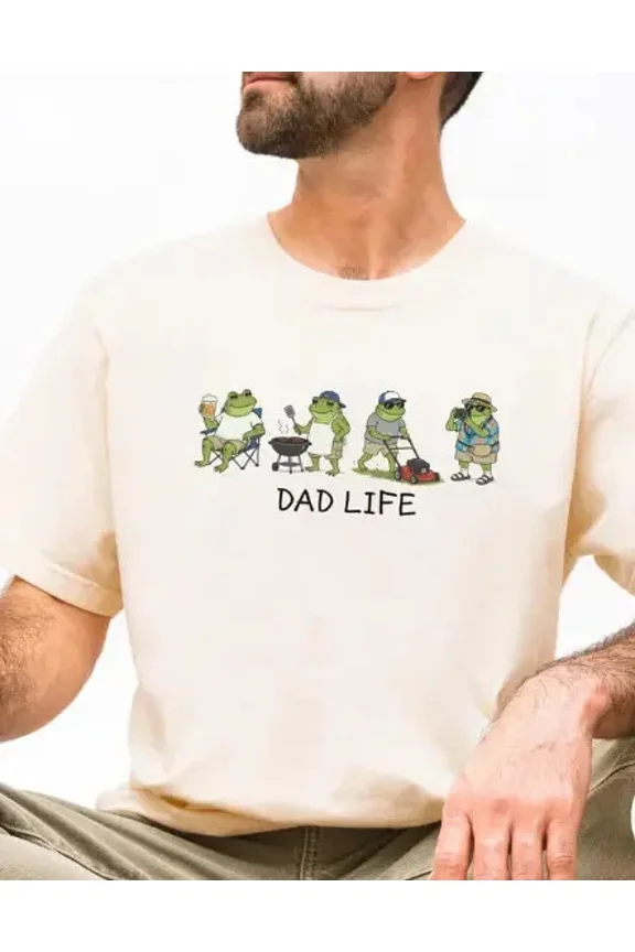 Funny Frog Dad Shirt New Dad Graphic Tee Fathers Day Gift Unisex S-5XL Hot Trending Shirt Birthday Gift