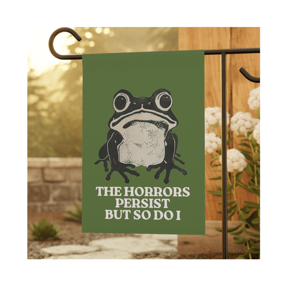 Funny Frog Flag, Spring Summer Garden Decor 28x40 POLE NOT INCLUDED House Flag