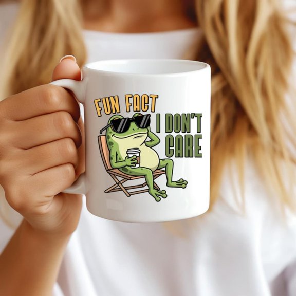 Funny Frog Mug - Fun Fact I Don't re, Novelty Gift.jpg
