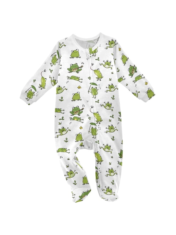 Funny Frog Musical Baby Sleeper One-Piece Footies Newborn Roomper 6Months