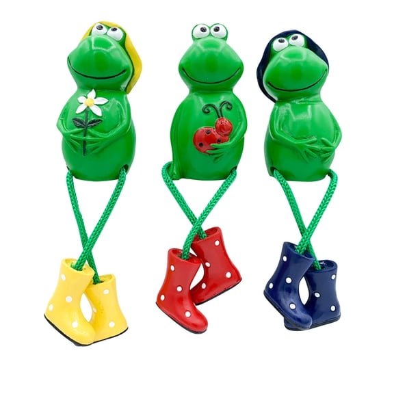 Funny Frog Statue Flower Pot Hugger Resin Hanging Frog Figurine Planter Pot Decorations for Home Garden Fence Balcony Patio Lawn Yard Ornaments