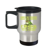 Funny Frog Travel Mug - 14oz Portable Cup for Amphibian Lovers, Great Gift Idea
