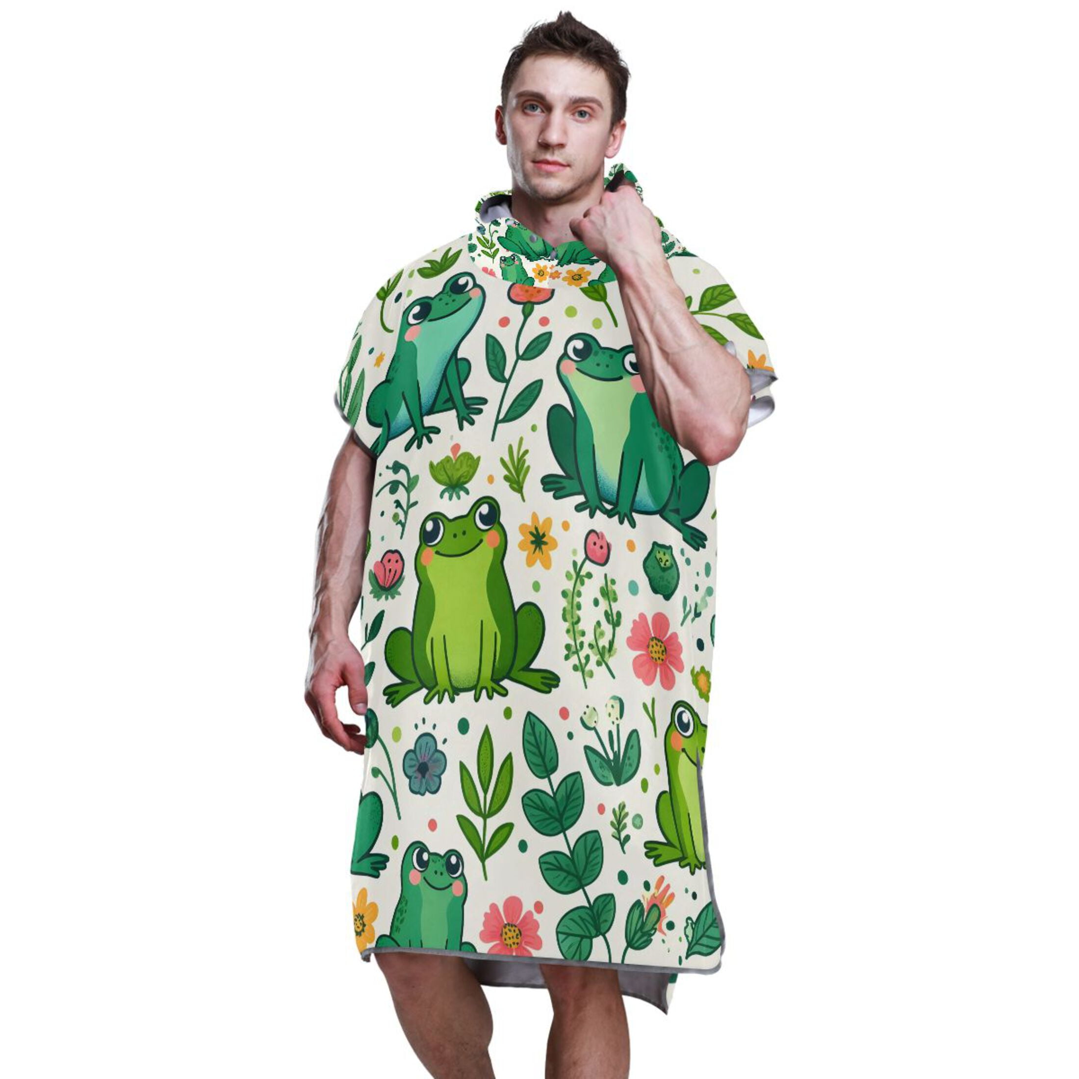 Swim Robe Billabong Salty Hooded Towel Changing Poncho Or Changing