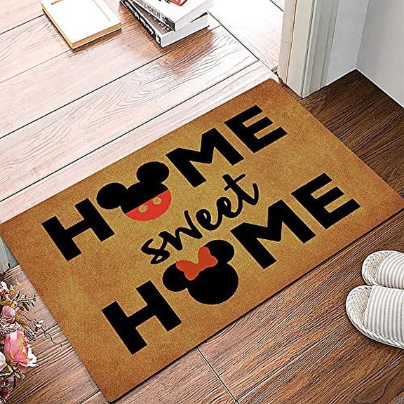 Funny Front Door Mat Home Sweet Home Doormat Funny Doormat for Outdoor/Indoor Uses, Low-Profile Rug Mats for Entry 23.6"(W) X 15.7"(L)