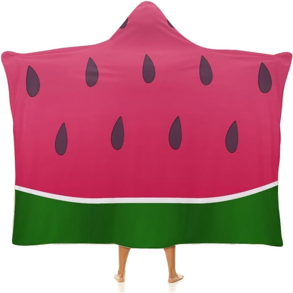 Funny Fruit Hooded Blanket, Cozy Wearable Blanket for Adults Flannel Soft Warm Blankets for Womens Mens Kids