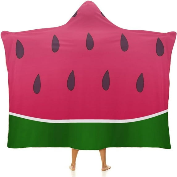 Funny Fruit Hooded Blanket, Cozy Wearable Blanket for Adults Flannel Soft Warm Blankets for Womens Mens Kids