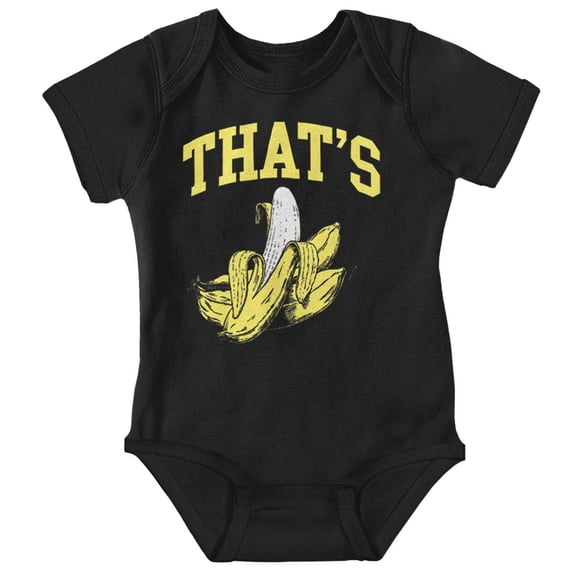 Funny Fruit Pun That's Bananas Romper Boys or Girls Infant Baby Brisco Brands 6M