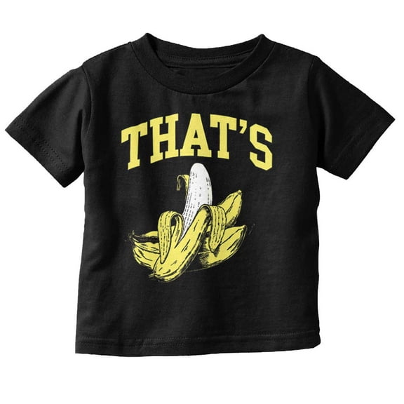 Funny Fruit Pun That's Bananas Toddler Boy Girl T Shirt Infant Toddler Brisco Brands 6M