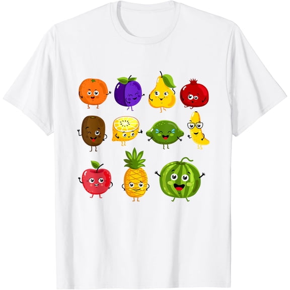Funny Fruits Collage Fruit and Vegetables T-Shirt T-Shirt