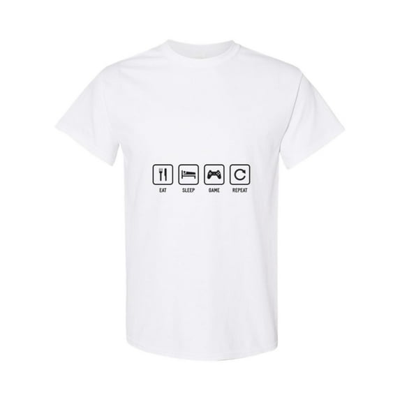 Funny Frustrated Gamer And Rage Quit Quote Eat Sleep Game Repeat Unisex T-Shirt, up to size 5XL