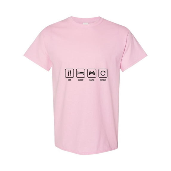 Funny Frustrated Gamer And Rage Quit Quote Eat Sleep Game Repeat Unisex T-Shirt, up to size 5XL