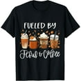 thumbnail image 1 of Funny Fueled By Coffee Jesus Autumn Lover Thanksgiving Day T-Shirt, 1 of 3