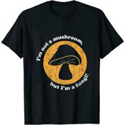 Funny Fungi Fun Mushrooms Pun Gag Design Graphic Womens T-Shirt Black S