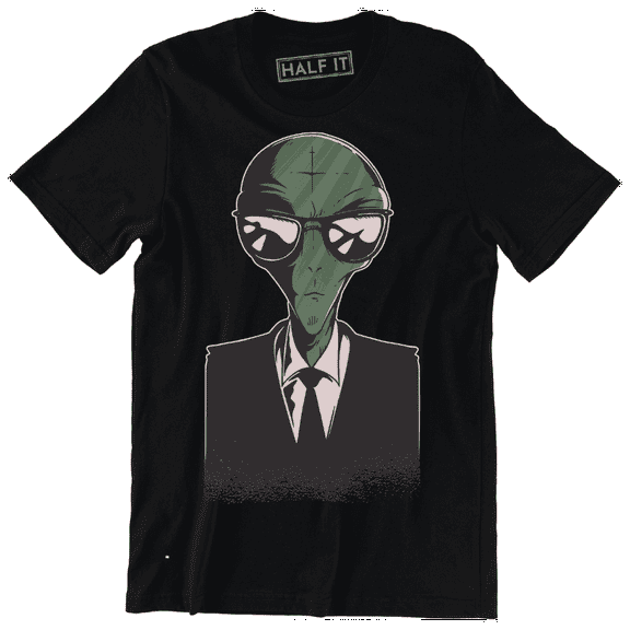 Funny Funky Alien Wearing Tuxedo Cool Face Formal Attire Men's T-Shirt