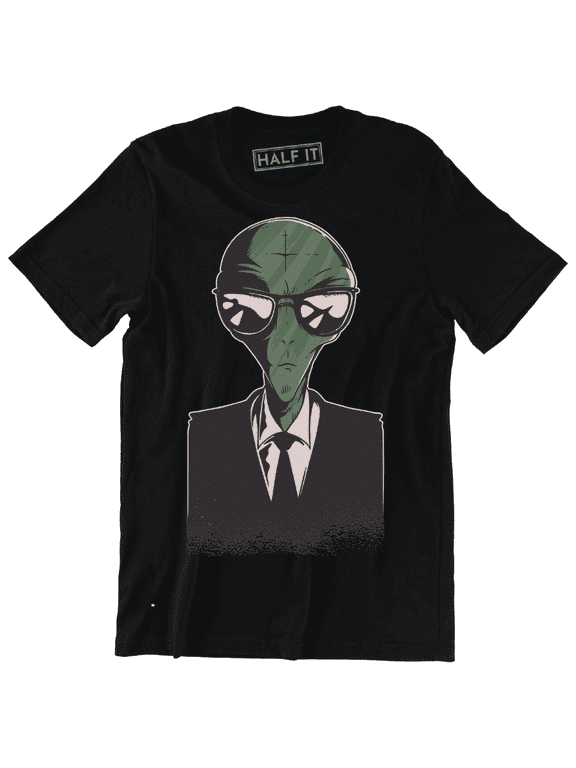 Funny Funky Alien Wearing Tuxedo Cool Face Formal Attire Men's T-Shirt