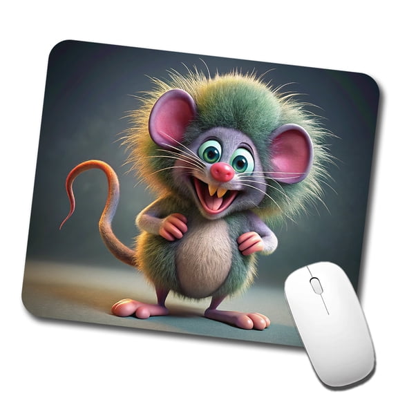 Funny Funky Crazy Mouse Mouse Pad Low Profile Gaming Mat