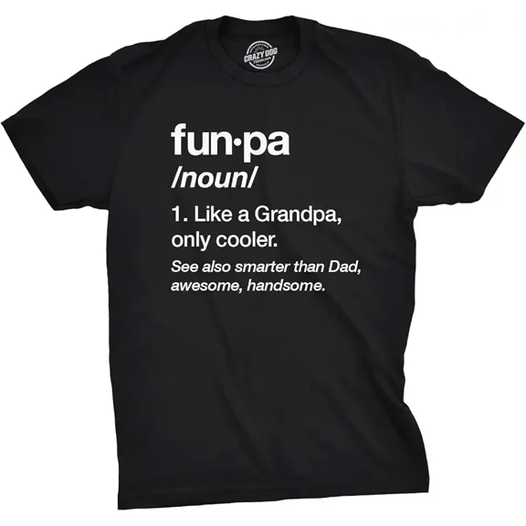 Funny Funpa Definition Grandpa Gift Men Graphic Short Sleeve Cotton T-Shirt