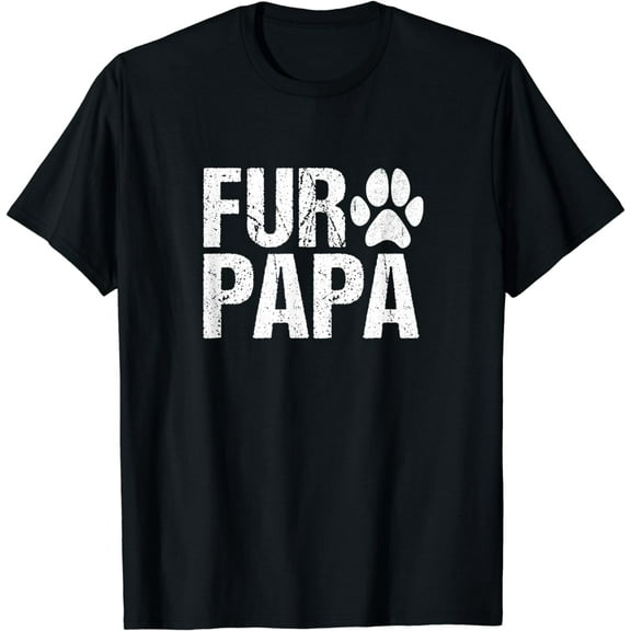 Funny Fur Papa Shirt Pet Lover Dog Dad T-shirt Fathers Day T-Shirt