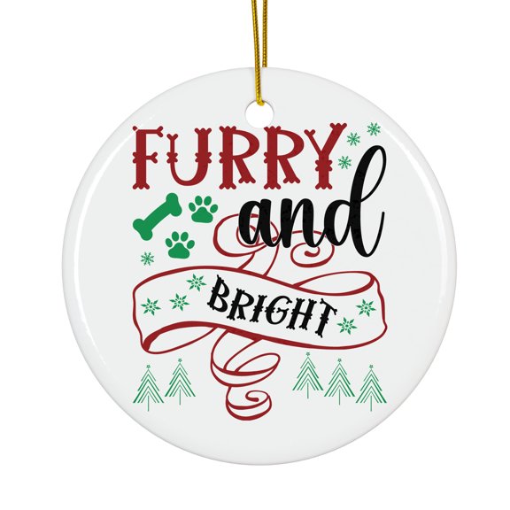 Funny Furry and Bright Magical Season Treasure For Gifts And Surprises Hanging Round Ornament