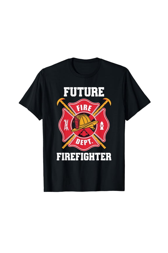 Funny Future Firefighter Badge Design T-Shirt for Aspiring Heroes