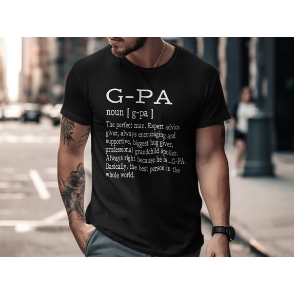 Funny G PA Definition T Shirt, Best Grandpa Ever Tee, Grandfather Gift Idea, Unique Grandparent Present, World's Greatest Grandpa