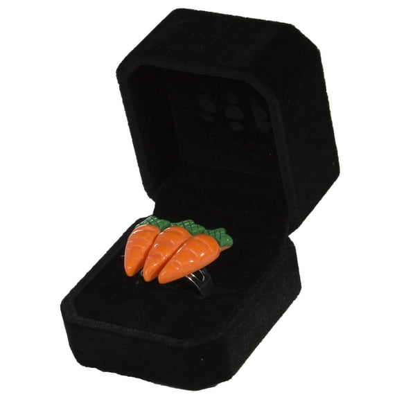 Funny Gag Gift Practical Joke Genuine 3 Carrot 3 Karat Ring In Velvet Lined Box