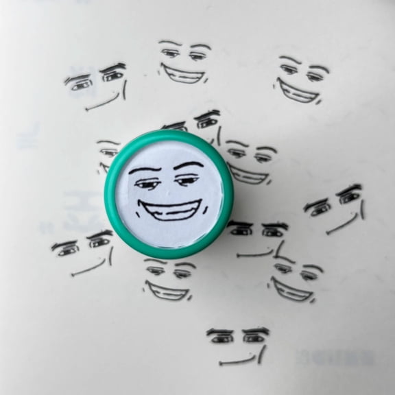 Funny Game Character Expression Stamp Seal Self-Inking Reward Stamp for Office Classroom Teacher Prize