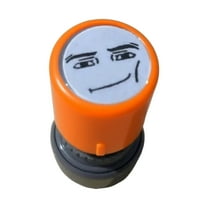 Funny Game Characters Expressions Stamp, Cute Expressions Photosensitive Seal, Unique Teacher Award Stamps for School, Office, DIY Crafts, Journaling and Scrapbooking (Orange/Green)