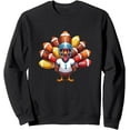 thumbnail image 1 of Funny Game Day Thanksgiving Football Turkey Sweatshirt, 1 of 8
