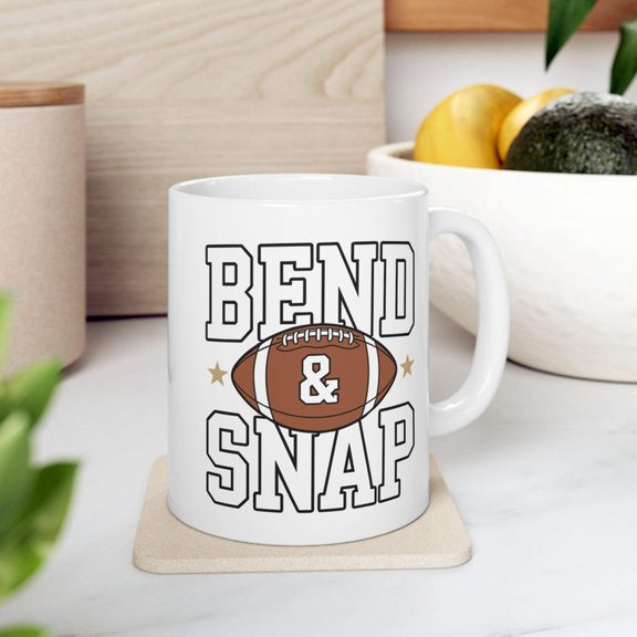 Funny Game Day Touchdown SeaS1on Cute Bend and Snap Football Coffee Mug