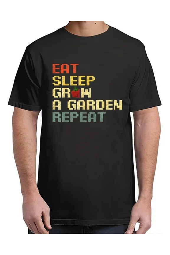 Funny Game Eat Sleep Grow A Garden Repeat Gamer Adult Sz S-4XL T-Shirt