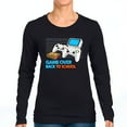 thumbnail image 1 of Funny Game Over Back to School Long Sleeve T-Shirt with Retro Game Controllers & Handheld Console Design, 1 of 5