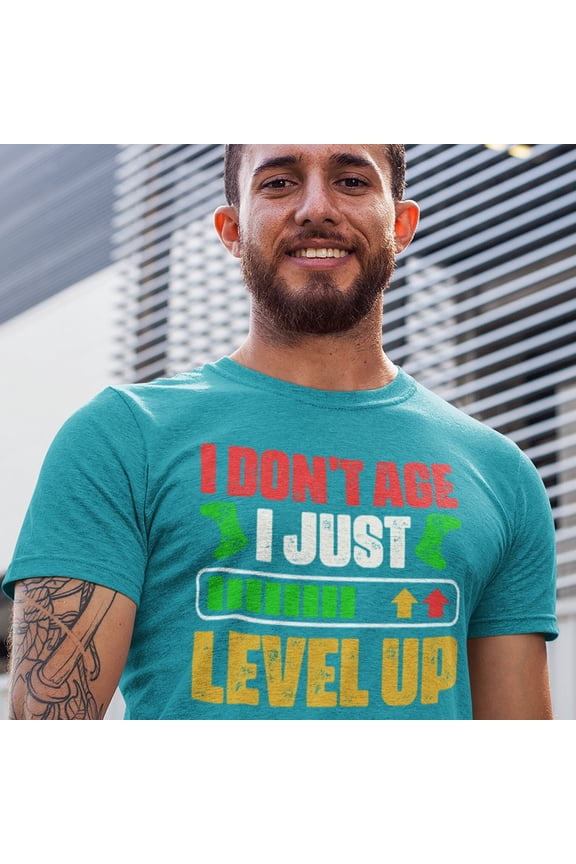 Funny Gamer Birthday Shirt Level Up Tee Custom Name Age Design