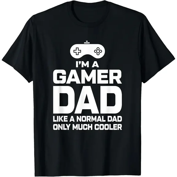 Funny Gamer Dad Video Game T-Shirt Retro Gaming Father's Day Gift for Men Cool Graphic Tee
