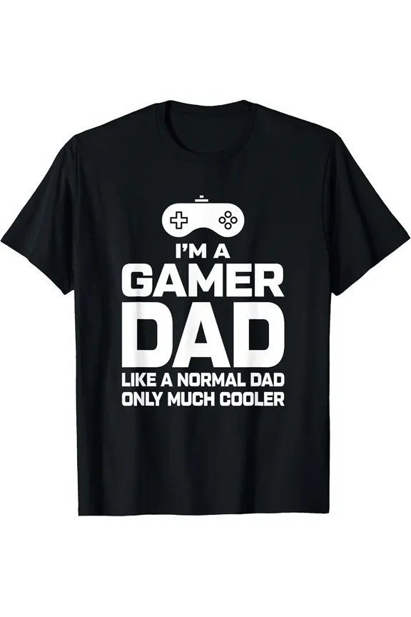 Funny Gamer Dad Video Game T-Shirt Retro Gaming Father's Day Gift for Men Cool Graphic Tee
