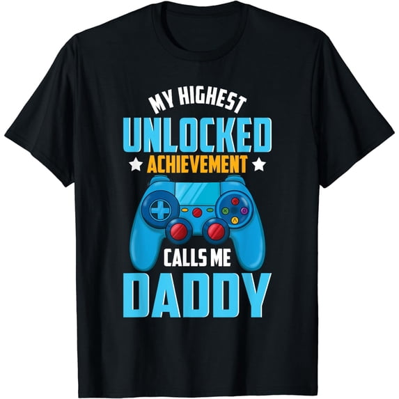 Funny Gamer Daddy Unlocked Video Gaming Father's Day T-Shirt