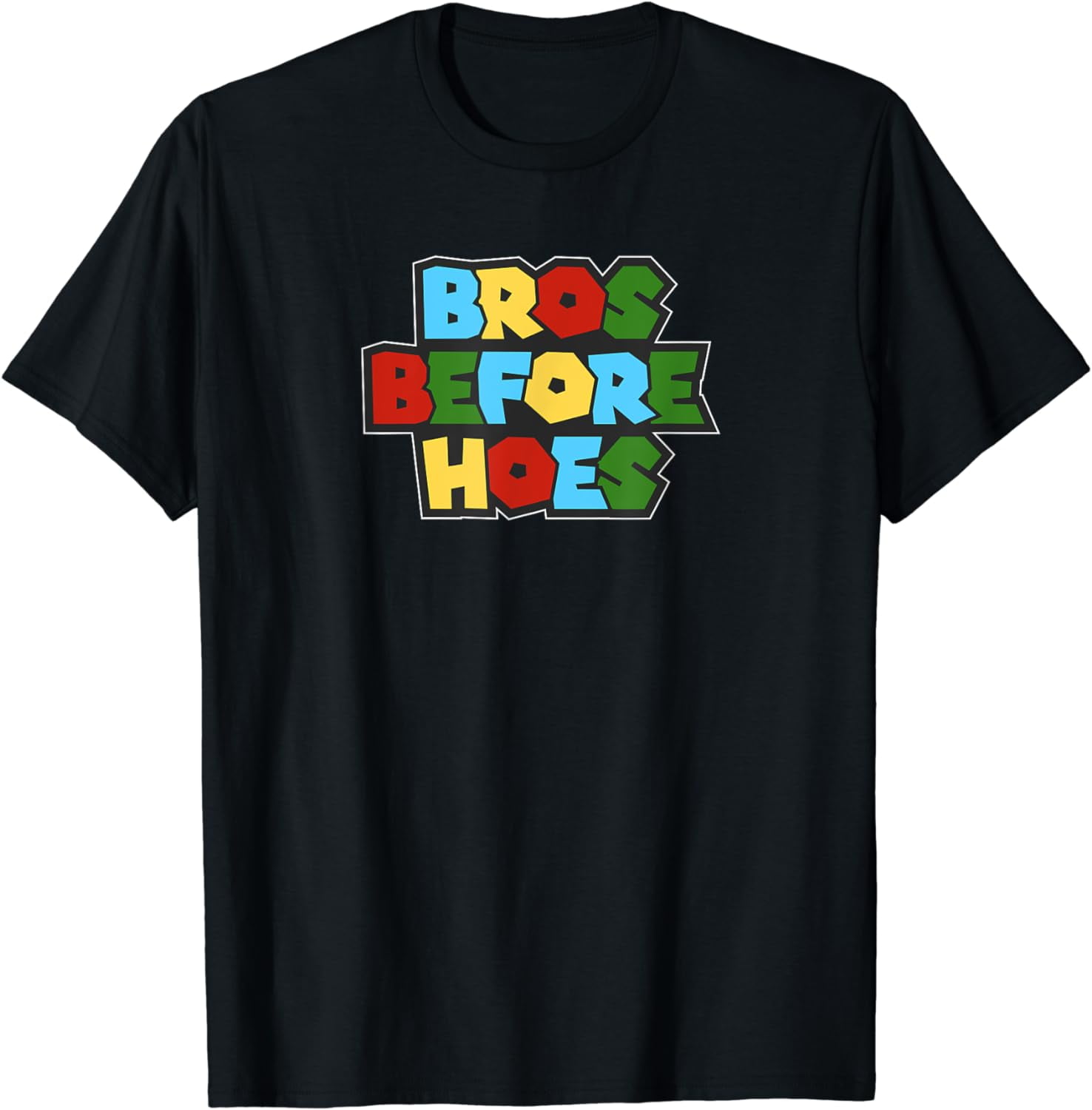 Funny Gamer Gift Bros Before Hoes Aesthetic TShirt