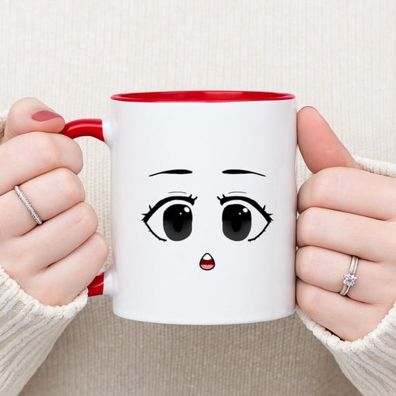 Funny Gamer Gir1l Mug R1oblox Anime Face, Custom Option