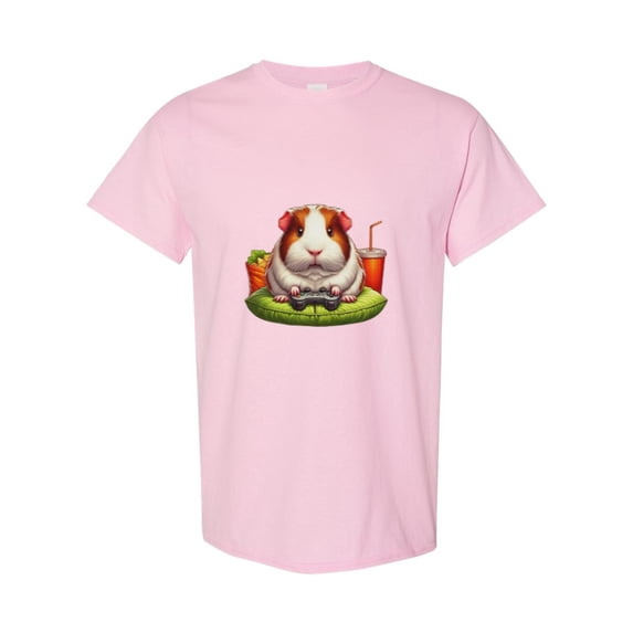 Funny Gamer Guinea Pig Gaming Animal Lover T-Shirt, for men & women, up to size 5XL