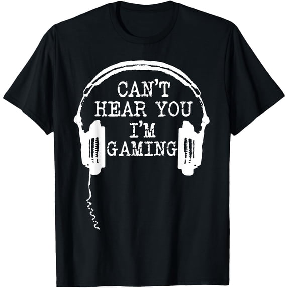 Funny Gamer Headset I Can't Hear You I'm Gaming T-Shirt mens t shirt,black,women,funny,misfits,men,journey